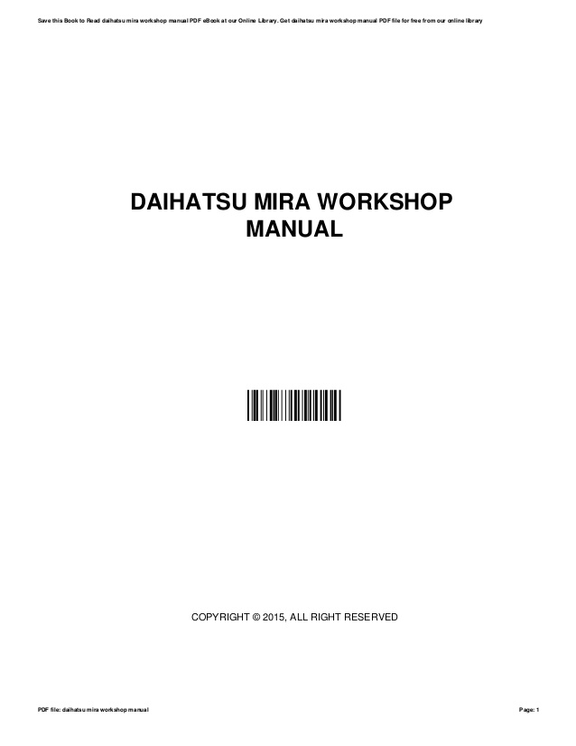 Daihatsu mira es 2015 user manual